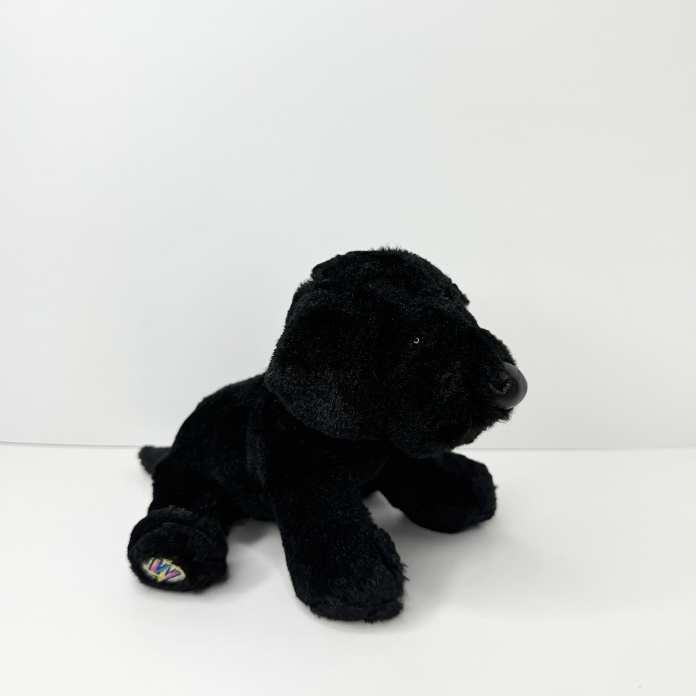 Ganz Webkin Lil Kinz Black Lab Dog HS136 Plush Beanbag Stuffed Animal 8" No Code